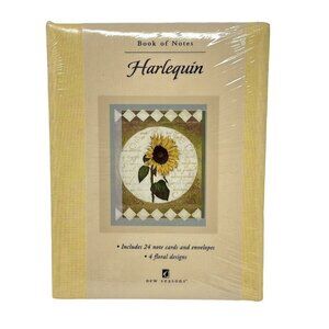Wild Flower Harlequin Stationary Note Card Set New Seasons 24 Count Cards